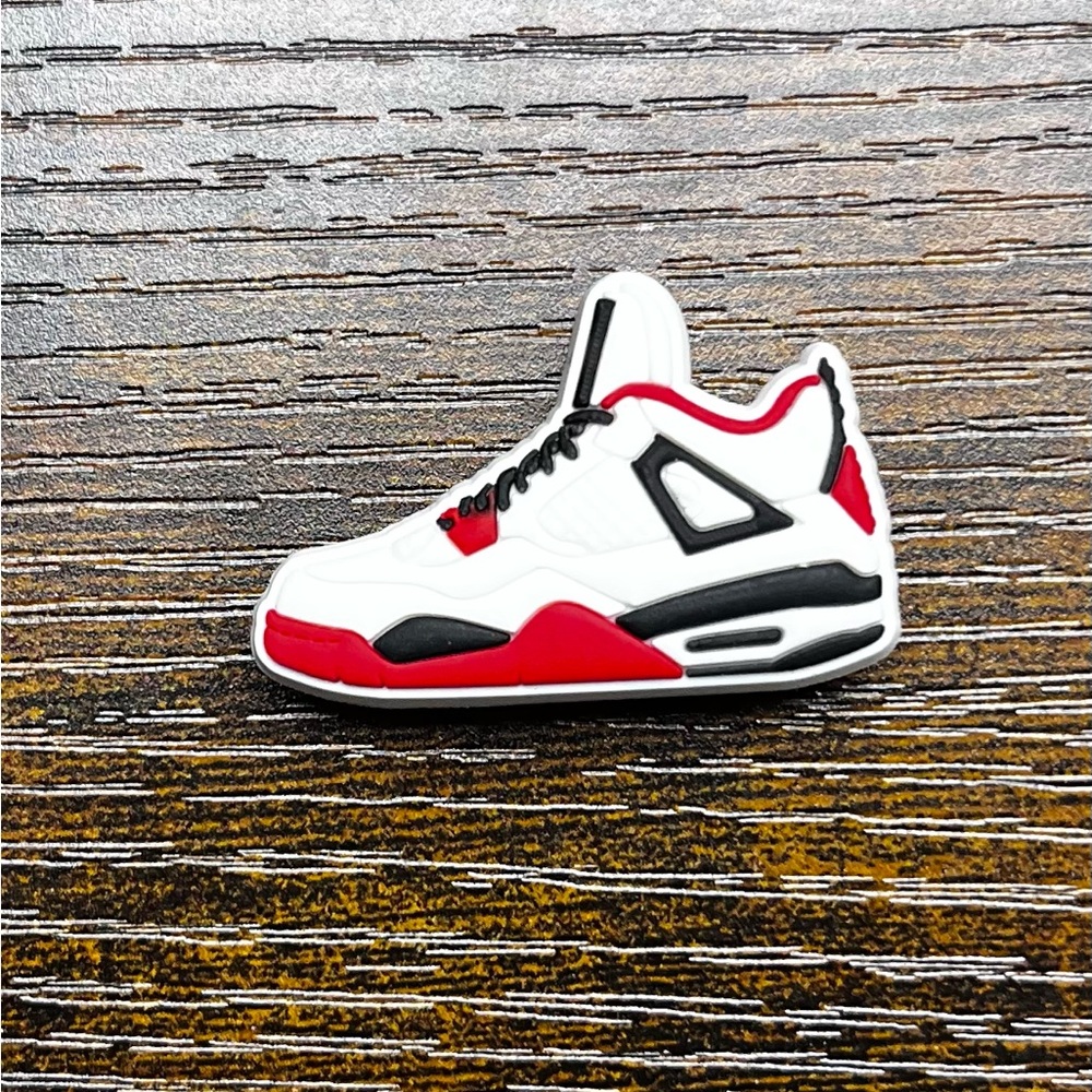 Jordan 4 Red Cement Croc Charm